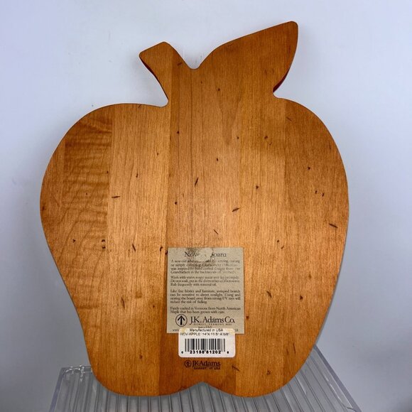 J.K. Adams Vermont Maple Wood Nov Apple 14" Cutting Board USA Farmhouse - Picture 2 of 11
